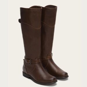 Frye Phillip Riding Boots Tall Cognac Leather